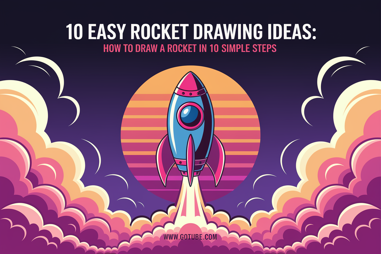 10 Easy Rocket Drawing Ideas: How to Draw a Rocket in 10 Simple Steps