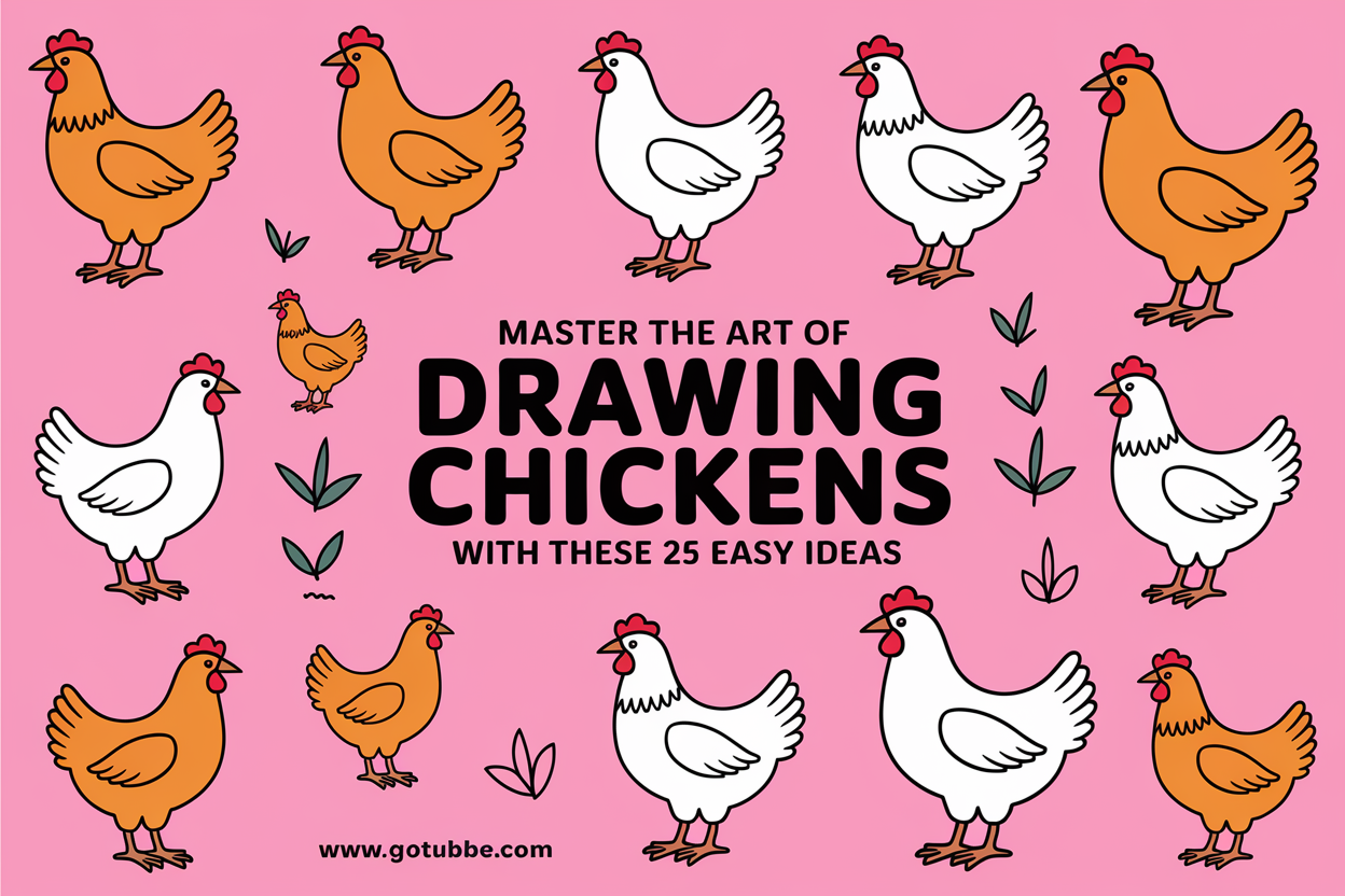 Master the art of drawing chickens with these 25 easy ideas