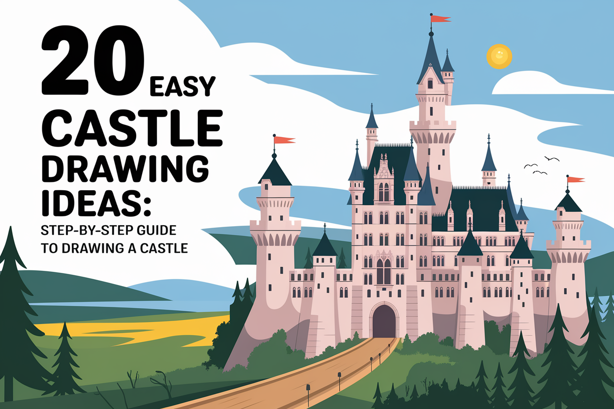 20 Easy Castle Drawing Ideas: Step-by-Step Guide to Drawing a Castle