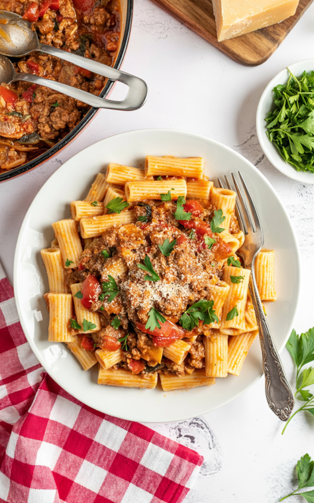 Garden Veggie Bolognese Pasta ๐ฑ๐ โ A Fresh Twist on Classic Comfort