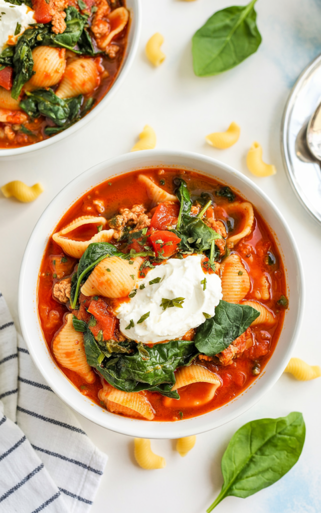 Unstuffed Shells Soup – A Cozy One-Pot Italian-Inspired Comfort Bowl