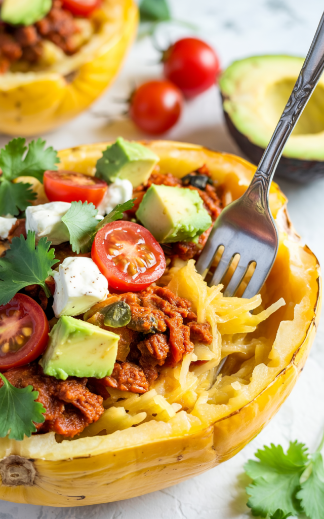 Spaghetti Squash with Meat Sauce – A Low-Carb Comfort Classic with a Flavor Twist

