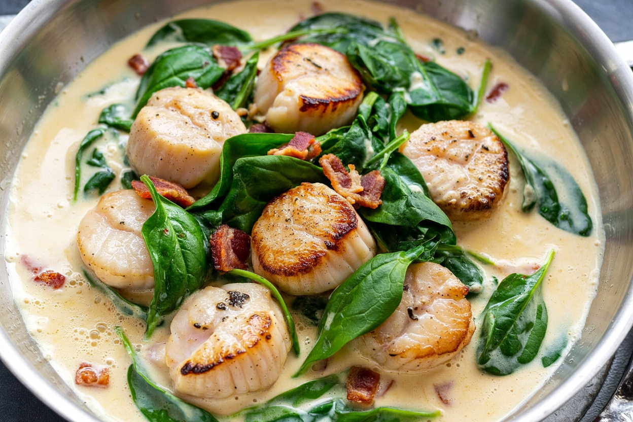 Delicious Scallops in Cream Sauce – A Perfect Seafood Delight