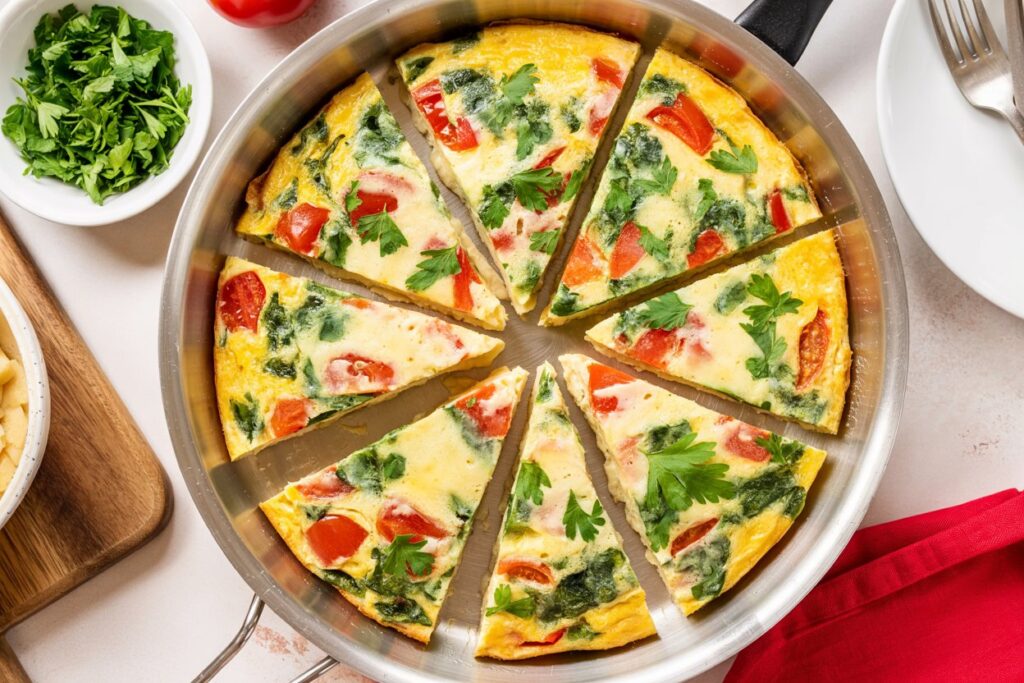 Easy Squash and Tomato Oven Frittata 🍳🌿 – Fresh, Light & Perfect for Brunch or Dinner