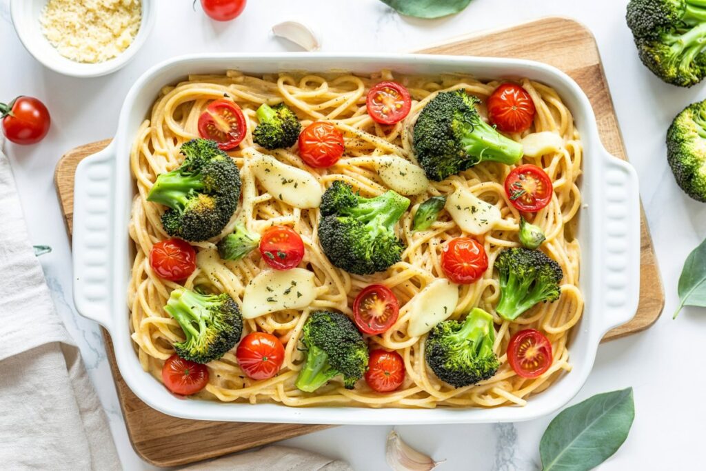 Baked Lemon Chicken Spaghetti Primavera: A Fresh & Flavorful Weeknight Dinner
