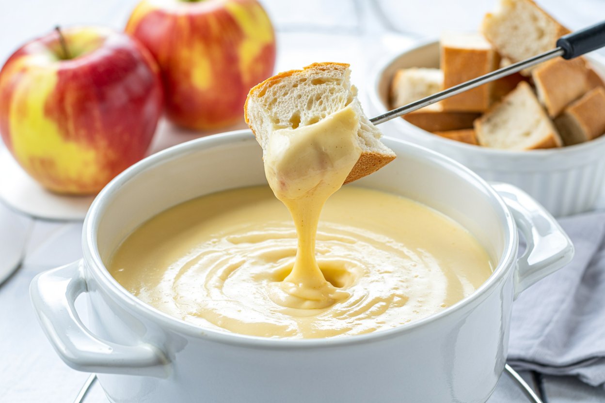 Classic Swiss Cheese Fondue – A Cozy, Melty Favorite for Sharing