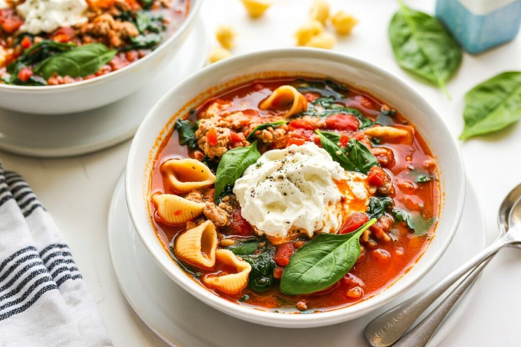Unstuffed Shells Soup – A Cozy One-Pot Italian-Inspired Comfort Bowl