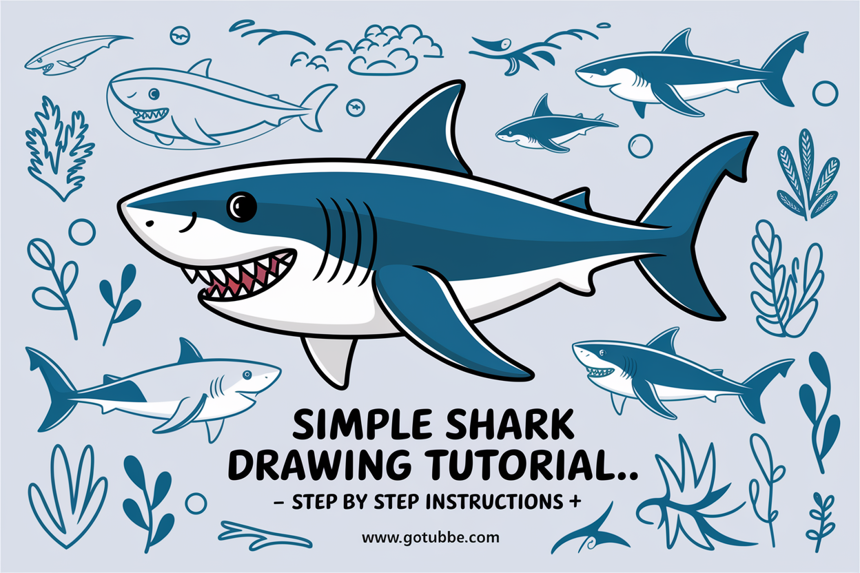 Simple Shark Drawing Tutorial – Step by Step Instructions