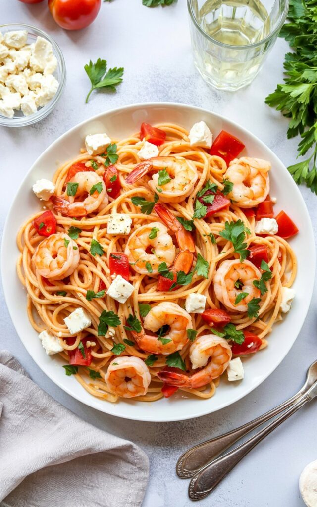 Greek Shrimp Pasta – A Fresh and Flavorful Mediterranean-Inspired Recipe