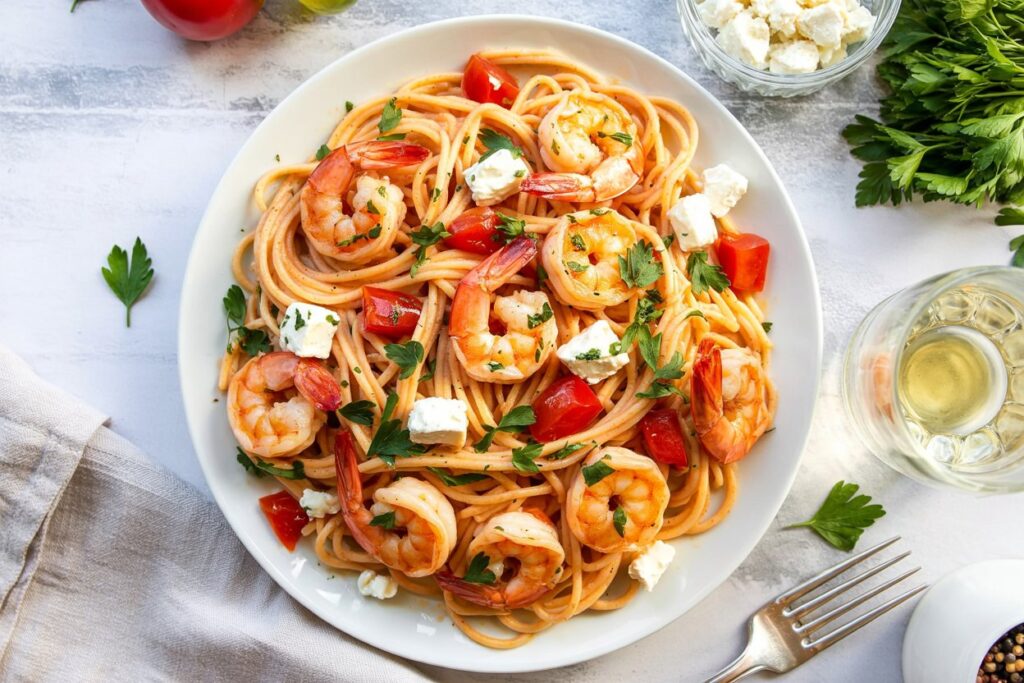 Greek Shrimp Pasta – A Fresh and Flavorful Mediterranean-Inspired Recipe